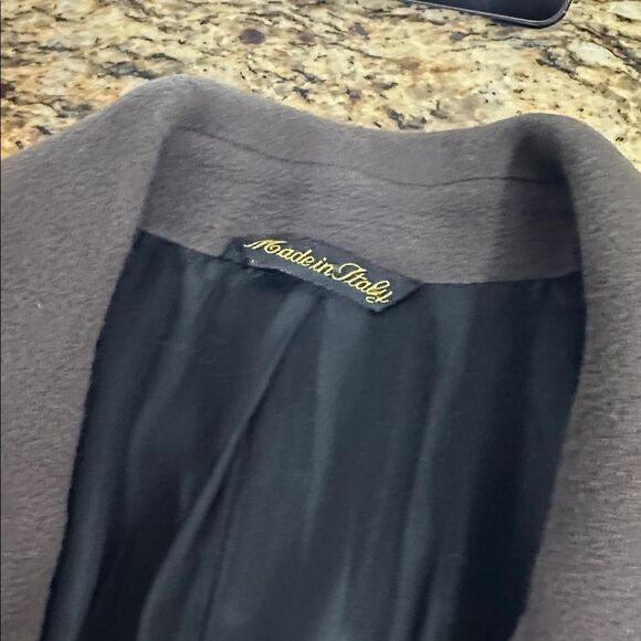 Mario Valente Collezioni Uomo Italy Wool Cashmere Brown Men’s Overcoat Size 40 - Picture 4 of 13